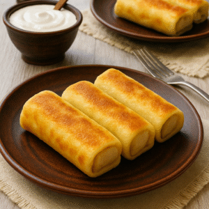 Mlyntsi with Chicken and Mushrooms