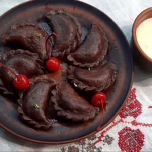 Varenyky with Chocolate and Sour Cherry
